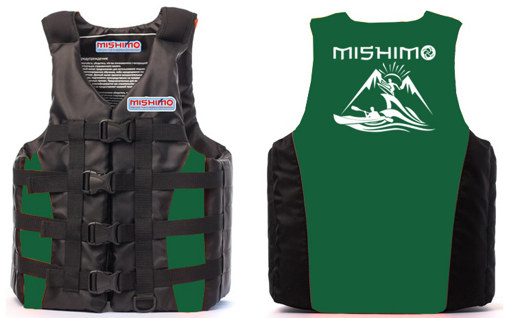Жилет спасательный MISHIMO PRO Премиум качества  Черно-зеленый  р.S