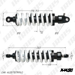 Амортизатор задний (L-260mm,D-10mm,d-10mm) TTR110