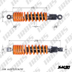 Амортизатор передний (L-270mm,D-10mm,d-10mm) ATV50-125 (регулир.)
