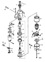 Стартер 4-Х ТАКТНОГО ПЛМ MERCURY 80 Серийный номер от 1B227000 до 1B366822