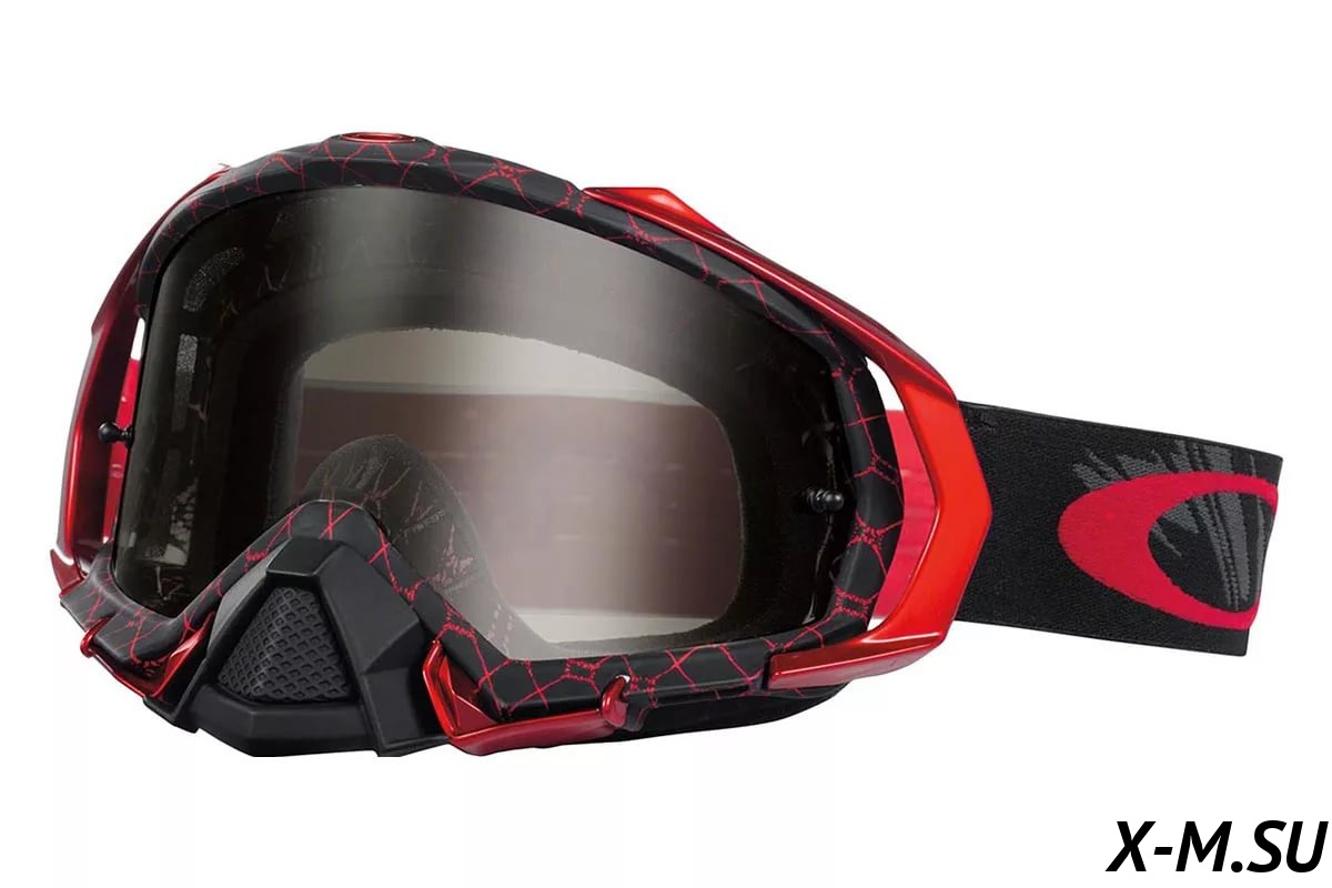 Очки для мотокросса OAKLEY Mayhem Pro Reaper красные-черные / темно-серая (OO7051-08) Очки для мотокросса OAKLEY Mayhem Pro Reaper красные-черные / темно-серая (OO7051-08)