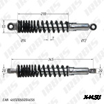 Амортизатор задний (L-340mm,D-14mm,d-12mm) GS200b