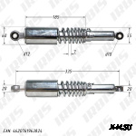 Амортизатор задний (L-335mm,D-12mm,d-10mm) DELTA, ALPHA