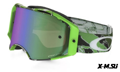 Очки для мотокросса OAKLEY Airbrake Equalizer синие-желтые / зеленая Prizm MX (OO7046-77)