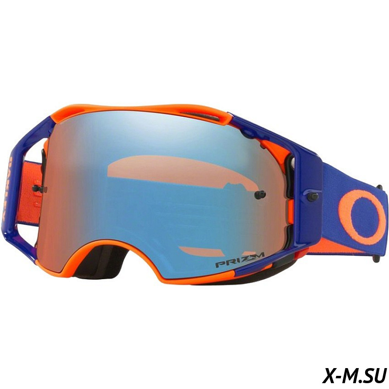 Очки для мотокросса OAKLEY Airbrake Flo оранжевые-синие / синяя Prizm MX (OO7046-61) Очки для мотокросса OAKLEY Airbrake Flo оранжевые-синие / синяя Prizm MX (OO7046-61)