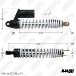 Амортизатор задний (L-320mm,D-10mm,M8) (с подкачкой)