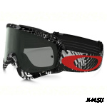 Очки для мотокросса OAKLEY O-Frame Podium Check черные-белые / темно-серая (OO7029-14)