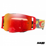 Очки для мотокросса OAKLEY Front Line Dazzle Dyno Red Yellow / оранжевая Prizm MX (OO7087-15)