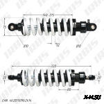 Амортизатор задний (L-320mm,D-10mm,d-10mm) TTR125