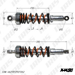 Амортизатор задний (L-310mm,D-12mm,d-10mm) (внутр пружина)