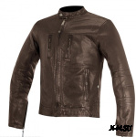 Куртка BRASS LEATHER JACKET TOBACCO BROWN