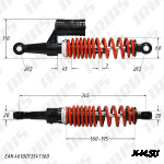 Амортизатор задний (L-345mm,D-12mm,d-12mm) KA-FN1000 (регулир., газовый (заполне