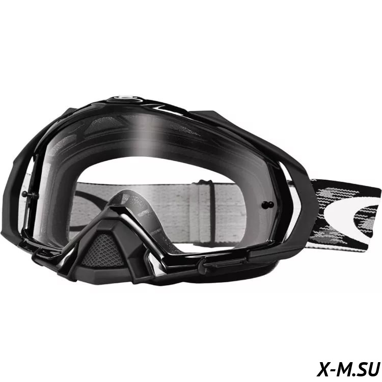 Очки для мотокросса OAKLEY Mayhem Pro Solid черные глянцевые / прозрачная (OO7051-18) Очки для мотокросса OAKLEY Mayhem Pro Solid черные глянцевые / прозрачная (OO7051-18)