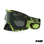 Очки для мотокросса OAKLEY O-Frame 2.0  Rain of Terror зеленые-желтые / темно-серая  (OO7068-13)