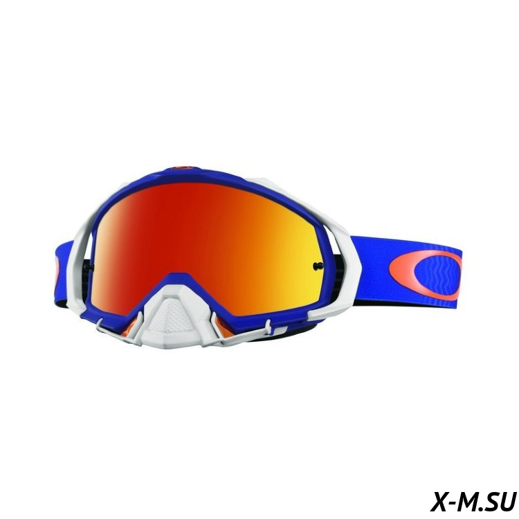 Очки для мотокросса OAKLEY Mayhem Pro Glory белые-синие / черная Prizm MX (OO7051-40) Очки для мотокросса OAKLEY Mayhem Pro Glory белые-синие / черная Prizm MX (OO7051-40)