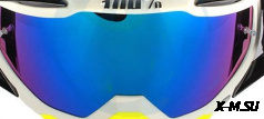 Стекло очков FLY RACING зеркальное/синее с штифтами