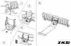 Отвал для снега с универ. креплением (черный) 150 мм