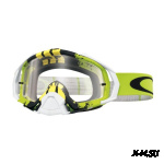 Очки для мотокросса OAKLEY Mayhem Pro Pinned Race зеленые-белые / прозрачная (OO7051-30)