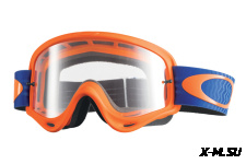 Очки для мотокросса детские OAKLEY O-Frame XS Shockwave оранжевые-синие / прозрачная (OO7030-06)