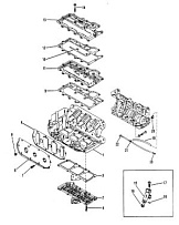 Выхлопной коллектор и крышки 2-Х ТАКТНОГО ПЛМ MERCURY 60 Серийный номер от 6428681 до 0B122929