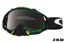 Очки для мотокросса OAKLEY Mayhem Pro Distress зеленые-черные / темно-серая (OO7051-31)