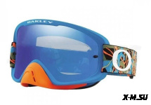 Очки для мотокросса OAKLEY O-Frame 2.0 Camo оранжевые-синие / синяя 24K Iridium (OO7068-43)
