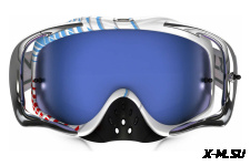 Очки для мотокросса OAKLEY Crowbar Braking Bumps красные-синие-белые / синяя Iridium  (OO7025-70)