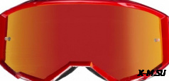 Стекло очков двойное с вентиляцией FLY RACING зеркальное/бордовое