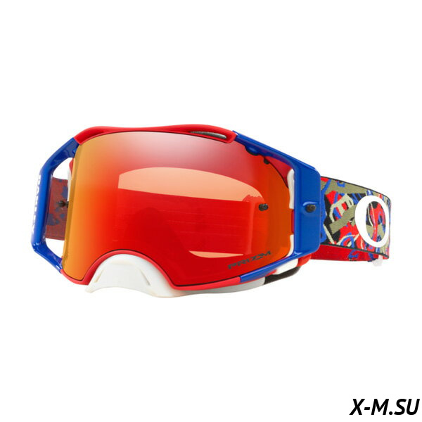 Очки для мотокросса OAKLEY Airbrake Flo красные-синие / красная Prizm MX  (OO7046-72) Очки для мотокросса OAKLEY Airbrake Flo красные-синие / красная Prizm MX  (OO7046-72)